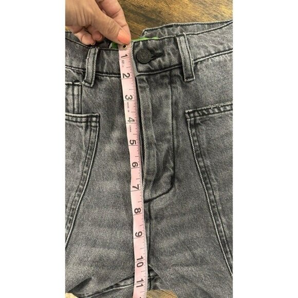 Free People x Sandrine Rose High Rise Grey Cargo Jeans Size 24 NWT - Picture 14 of 15